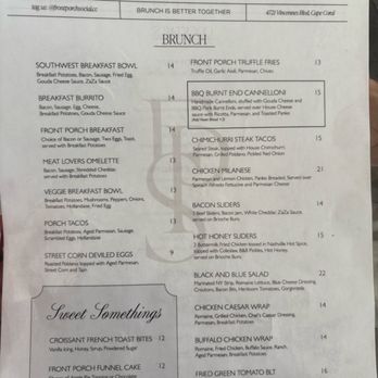Front Porch Social - Brunch Menu for weekends 07/2025 - Cocktail Bars Near Me - Cape Coral, Florida Front Porch Social - Brunch Menu for weekends 07/2025 - Cocktail Bars Near Me - Cape Coral, Florida