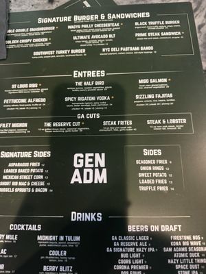 Menu photo 2 General Admission Las Vegas, NV Menu photo 2 General Admission Las Vegas, NV
