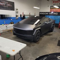 PremierXpressTINT&WRAPS - Dyno Color PPF. Full CeramicIR TINT waiting to be ceramic coated to extend lifetime warranty. Clean/Maintain  your Cyber-truck with ease.