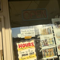 Hours are whenever he wants to show up not what is posted so don't count on him to be open for posted hours