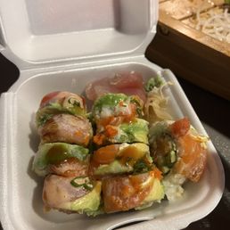 Took home the sushi for our friend. Lacking flavor