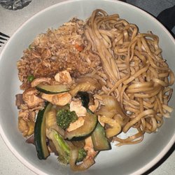 Blaz'n Asian - #1 veggies and I ordered side of teriyaki noodles and 3 egg rolls!