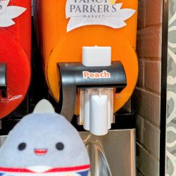 Parker's - Peach beverage dispenser. 9/7/26