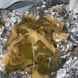 Muchas Gracias Mexican Food McMinnville - The Best of Mac - The pile of onions and peppers that I asked for my shrimp burrito not to have.