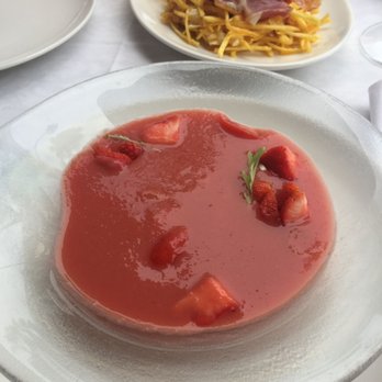 La Terrassa Del D.O. - The strawberry gazpacho - Mediterranean Near Me - Barcelona, B La Terrassa Del D.O. - The strawberry gazpacho - Mediterranean Near Me - Barcelona, B