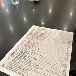 Menu photo