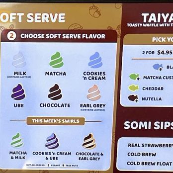Somisomi - Menu - Ice Cream & Frozen Yogurt Near Me - Huntington Beach, California Somisomi - Menu - Ice Cream & Frozen Yogurt Near Me - Huntington Beach, California