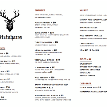 Steinhaus - Das Steinhaus Menu - German Near Me - Marquette, Michigan Steinhaus - Das Steinhaus Menu - German Near Me - Marquette, Michigan