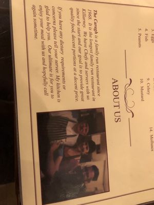 Menu photo 2 The Caragh Restaurant & Bar Killarney, KY Menu photo 2 The Caragh Restaurant & Bar Killarney, KY