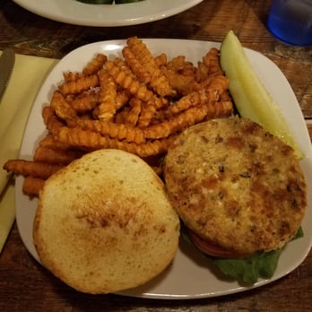 Paddy Murphy's Irish Pub - Veggie burger with sweet potato fries - Irish Pub Near Me - Bangor, Maine