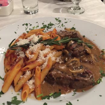 Restaurant Volare - Veal Marsala with penne pasta - Nightlife Near Me - Montreal, Quebec Restaurant Volare - Veal Marsala with penne pasta - Nightlife Near Me - Montreal, Quebec