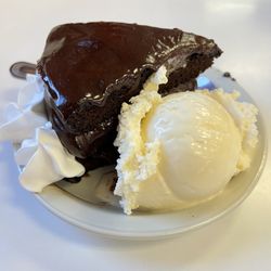 Chocolate Cake with Vanilla Ice Cream