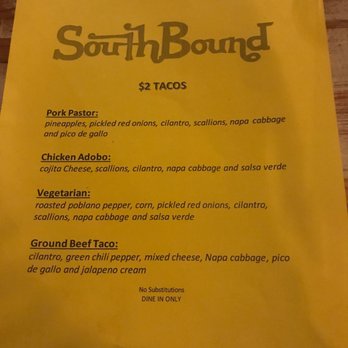SouthBound - $2 Tacos - Tex-Mex Near Me - Charlotte, North Carolina