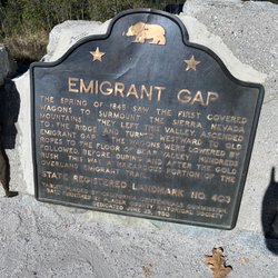 Emigrant Gap Historical Marker - Landmark marker