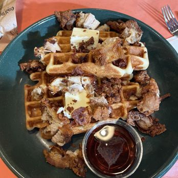 Other Brother Beer - Brunch waffles with added chicken - Breweries Near Me - Seaside, California