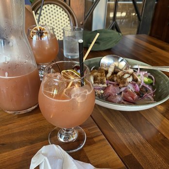 Avenida Restaurant - Carafe of Pinoy Punch and Sugba kilaw - Filipino Near Me - San Mateo, California Avenida Restaurant - Carafe of Pinoy Punch and Sugba kilaw - Filipino Near Me - San Mateo, California