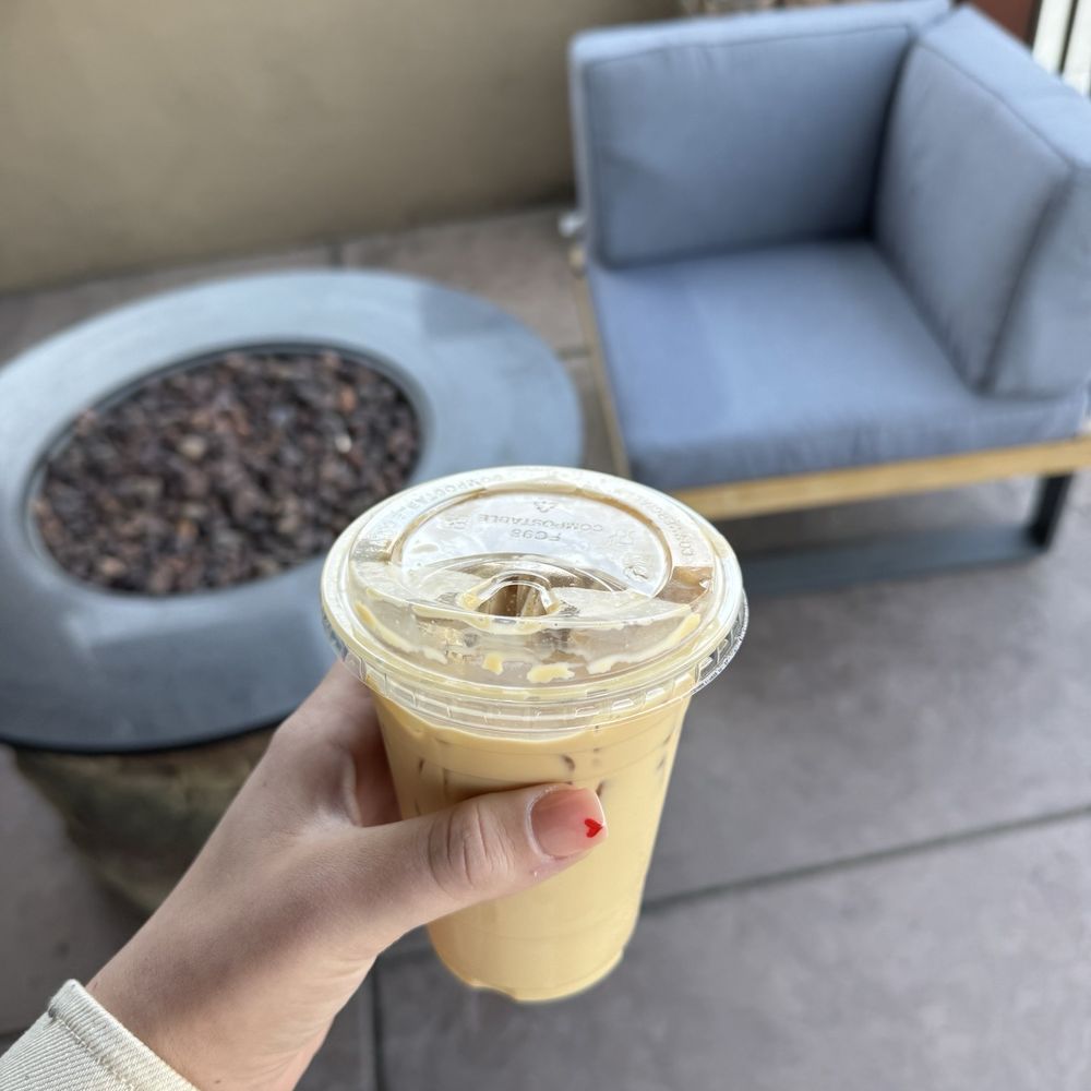 Trail Coffee Lodi - 16 oz Honey lavender latte - Coffee & Tea Near Me - Lodi, California Trail Coffee Lodi - 16 oz Honey lavender latte - Coffee & Tea Near Me - Lodi, California