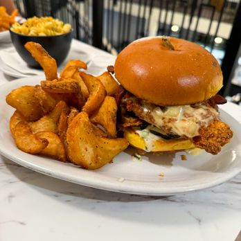 Goodfolks - Cajun Chicken Sandwich ($16) with sidewinder fries (included) - Comfort Food Near Me - Georgetown, Texas