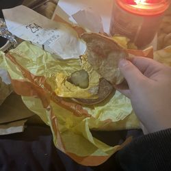 McDonald's - Was having McDonald's date with hubby and realized there was no meat in my sandwich