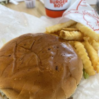 Burger Boy - Hamburger ordered the basic - Burgers Near Me - San Antonio, Texas