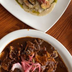 Café Barra Café - Chilaquiles (mole) & Fig Toast