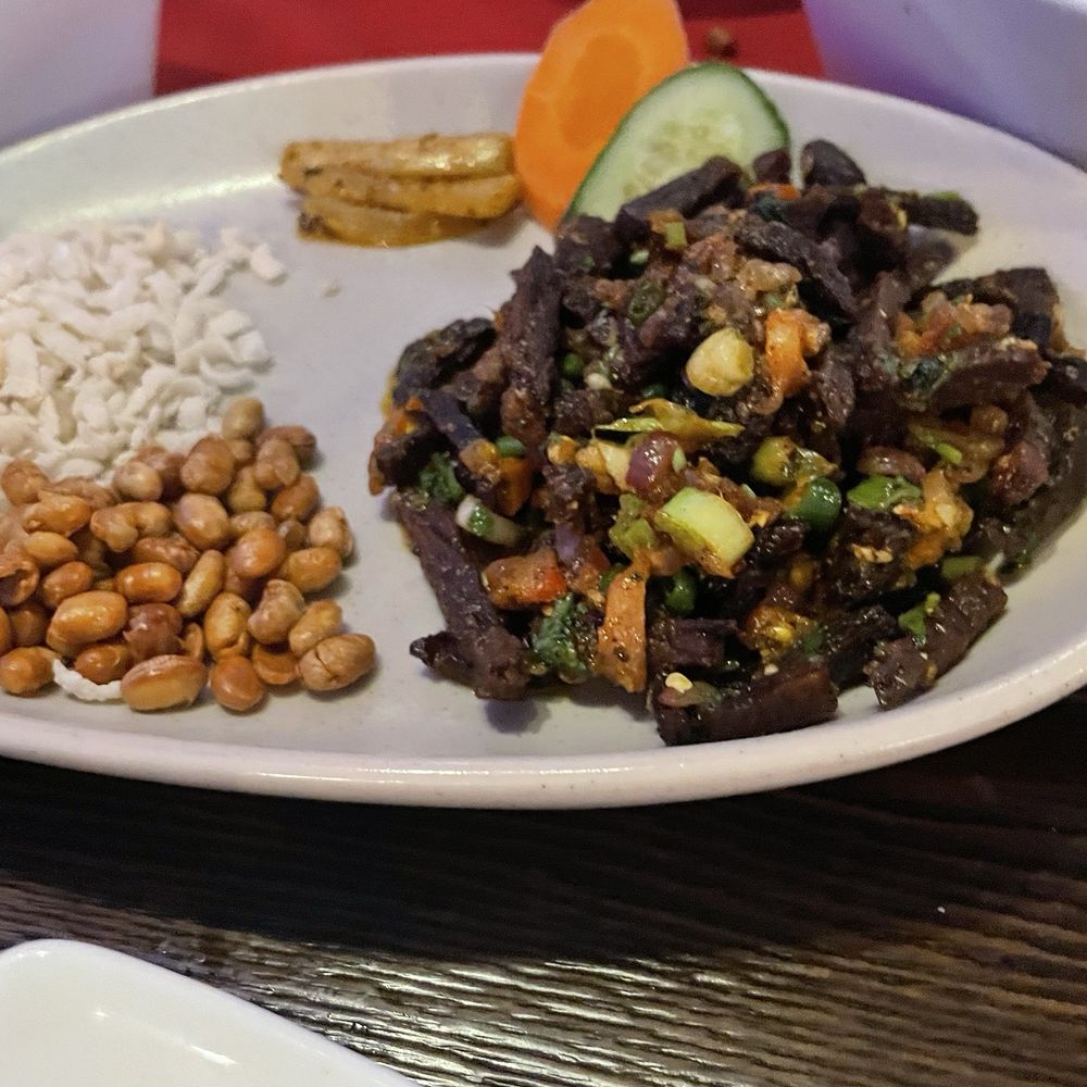 Royal Durbar - Buff sukuti ( tastes like beef jerky dry and tough and chewy) - Himalayan/Nepalese Near Me - Rockville, Maryland Royal Durbar - Buff sukuti ( tastes like beef jerky dry and tough and chewy) - Himalayan/Nepalese Near Me - Rockville, Maryland