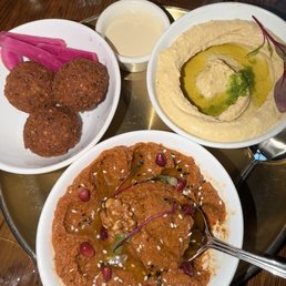 Babagoonsh, falafel, hummus Babagoonsh, falafel, hummus