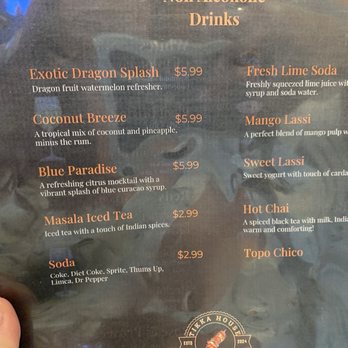 Tikka House Indian Eatery - Drink menu - Indian Near Me - Austin, Texas Tikka House Indian Eatery - Drink menu - Indian Near Me - Austin, Texas