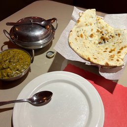 Fish Saag with Mint Naan