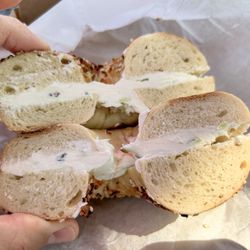 Everything with scallion cream cheese