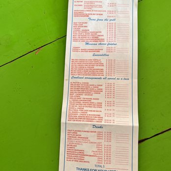 Pancho's Takos - Menu - Tacos Near Me - Mezcales, NAY