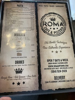Menu photo 1 Cafe Roma New Orleans, LA