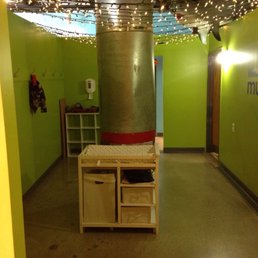 Changing area and coat room by restrooms. Easy! Changing area and coat room by restrooms. Easy!