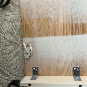 NYC Farmhouse Restorations - Underside of table leaves.... Even hard ware to lock panels are spray painted! - Furniture Repair Near Me NYC Farmhouse Restorations - Underside of table leaves.... Even hard ware to lock panels are spray painted! - Furniture Repair Near Me