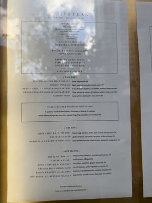 Menu photo 1 Stripsteak Honolulu, HI Menu photo 1 Stripsteak Honolulu, HI