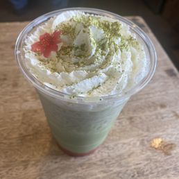 Seasonal strawberry matcha! Yum Seasonal strawberry matcha! Yum