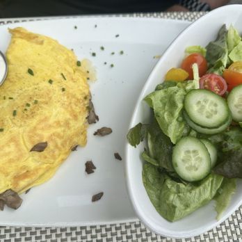 Town Hall - Mushroom omelet and a salad (weird combo) - New American Near Me - Jacksonville, Florida