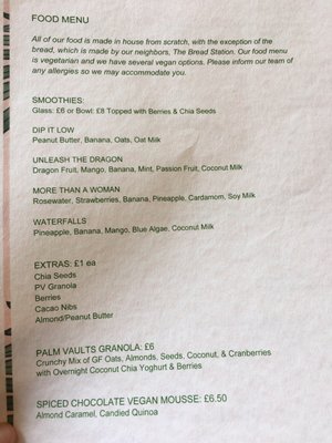 Menu photo 7 Palm Vaults Hackney, XGL