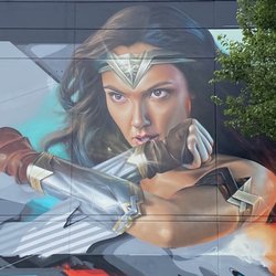 Deadpool Wolverine & Wonder Woman Mural
