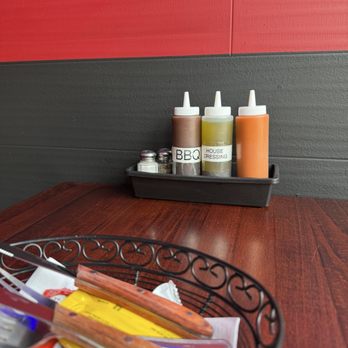 Fire Pit BBQ - Available table sauces - Barbeque Near Me - Hackensack, New Jersey