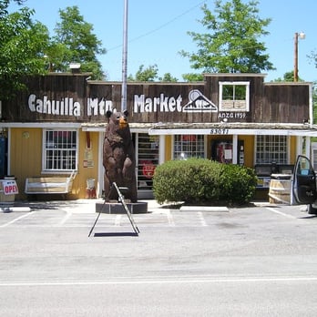 Cahuilla Mountain Market & Cafe - a statue of a bear - Barbeque Near Me - Anza, California