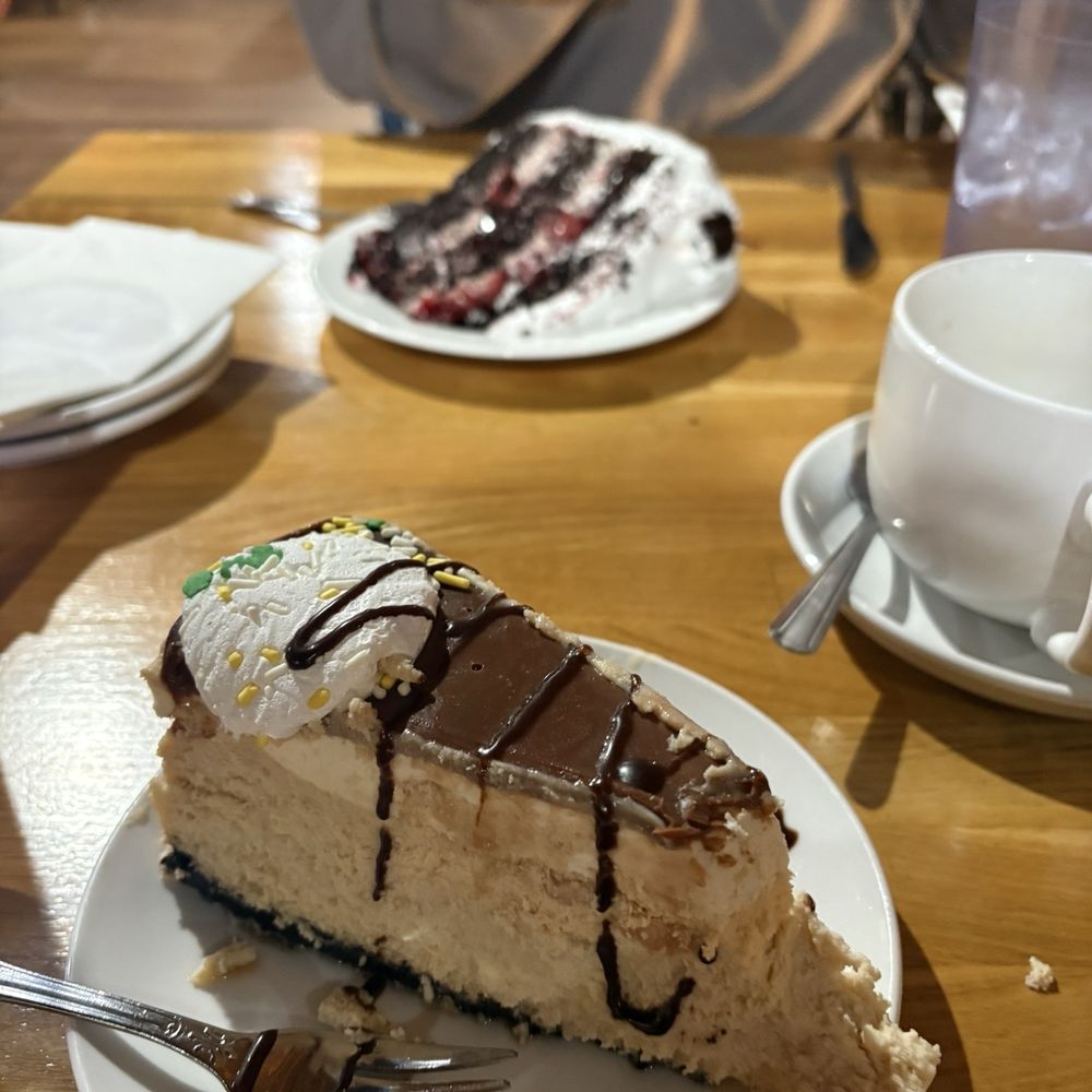 Irish cream cheesecake and Black Forest cake Irish cream cheesecake and Black Forest cake