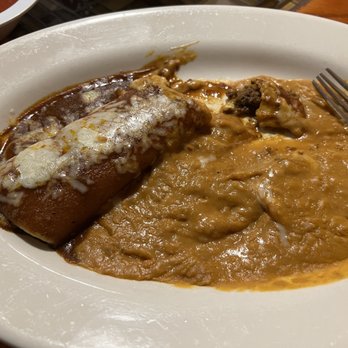 Mesquite Mexican Grill & Bar - Beef enchilada with beans - Mexican Near Me - Jackson, Georgia Mesquite Mexican Grill & Bar - Beef enchilada with beans - Mexican Near Me - Jackson, Georgia