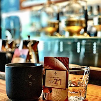 Starbucks Reserve - My $3.29 Blend 21 pourover. Great stuff. See the syphons? Or you can Chemex here too. You get a waterback at the bar. - Coffee & Tea Near Me - Austin, Texas Starbucks Reserve - My $3.29 Blend 21 pourover. Great stuff. See the syphons? Or you can Chemex here too. You get a waterback at the bar. - Coffee & Tea Near Me - Austin, Texas