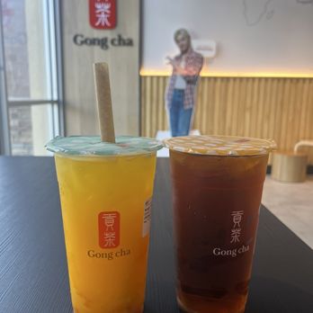 Gong Cha Pleasant Hill - Mango Yakult Drink with coconut jelly, Oolong tea - Bubble Tea Near Me - Pleasant Hill, California
