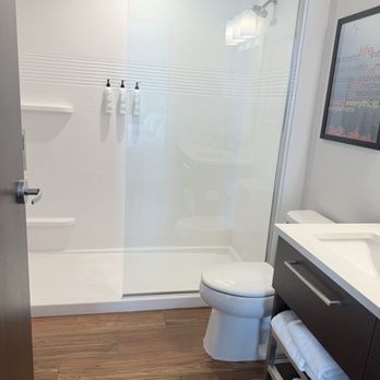 TownePlace Suites by Marriott Columbus Dublin - The half glass shower - Hotels Near Me - Dublin, Ohio TownePlace Suites by Marriott Columbus Dublin - The half glass shower - Hotels Near Me - Dublin, Ohio