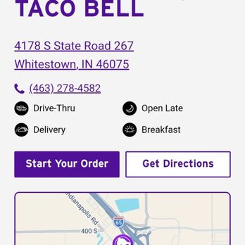 Taco Bell - HOURS STATE OPEN UNTIL 1AM - Fast Food Near Me - Whitestown, Indiana Taco Bell - HOURS STATE OPEN UNTIL 1AM - Fast Food Near Me - Whitestown, Indiana