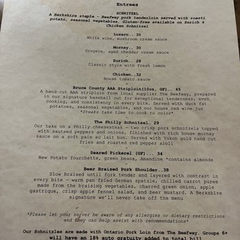 The Berkshire - Menu 2/3 entrees - Desserts Near Me - Port Elgin, Ontario