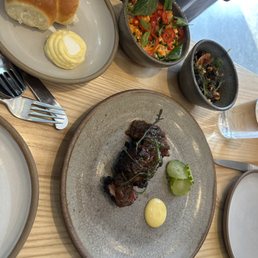 Short Rib, Parker House Roll, Fried Rice, Burrata + Fig