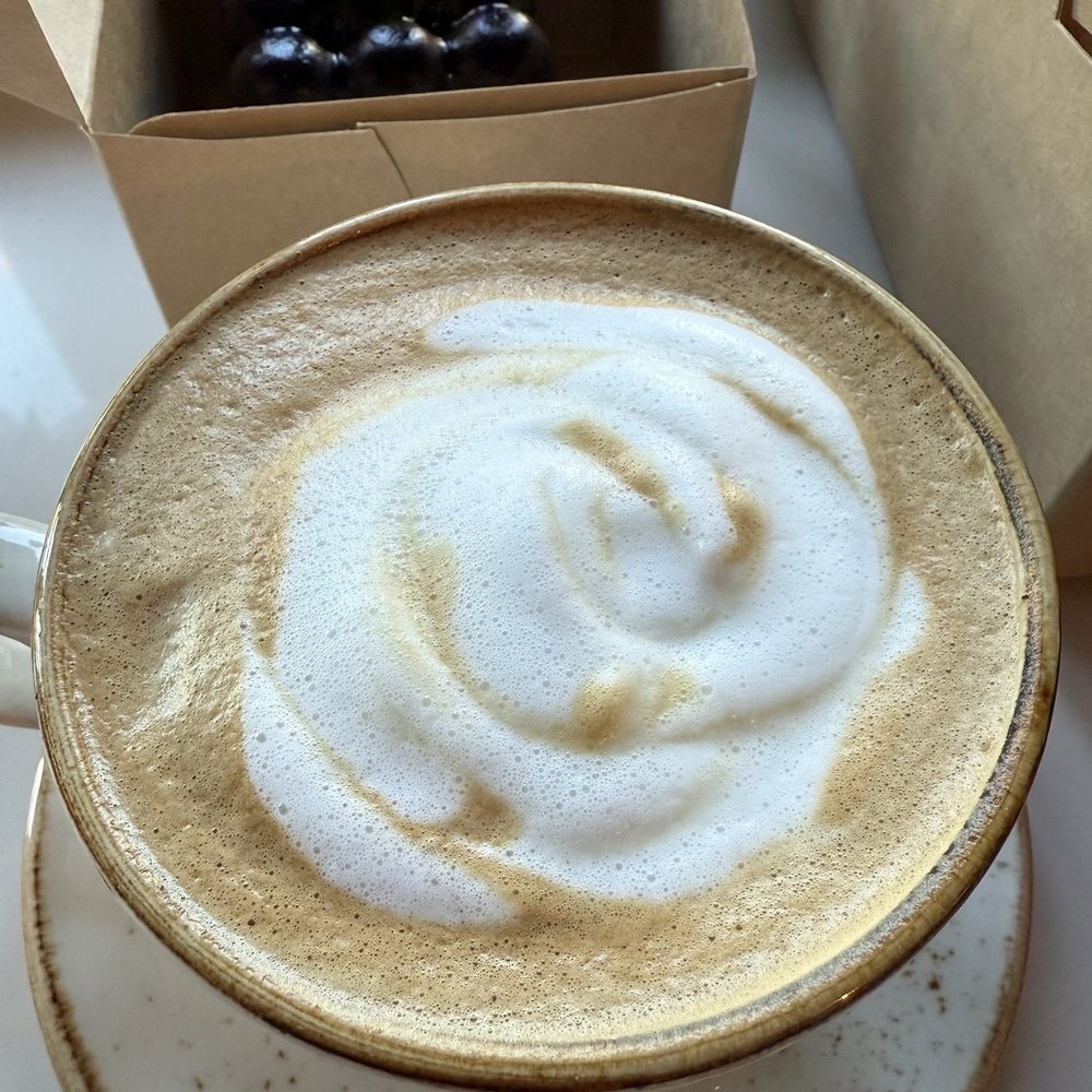 Craftsman and Wolves - Blackberry almond syrup latte - Patisserie/Cake Shop Near Me - Mountain View, California Craftsman and Wolves - Blackberry almond syrup latte - Patisserie/Cake Shop Near Me - Mountain View, California